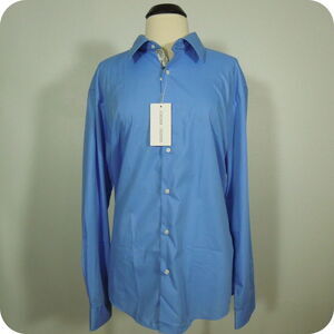 JORDAN JASPER Dress Shirt 3XL Men Blue Collared Floral Print Trim
